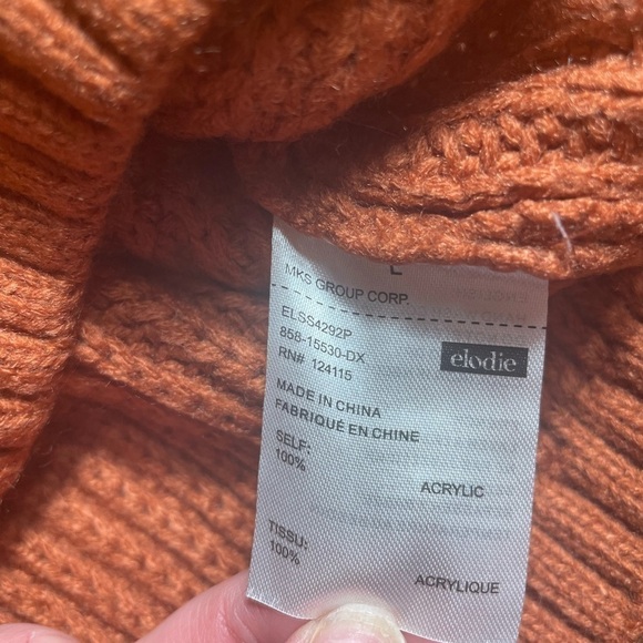 𝅺elodie Crewneck Cropped Sweater in RUST - Picture 9 of 11